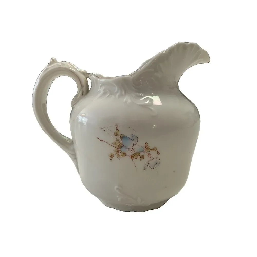 Antique Bohemia Carlsbad China Bawo & Dotter Porcelain Creamer Floral Gold Trim